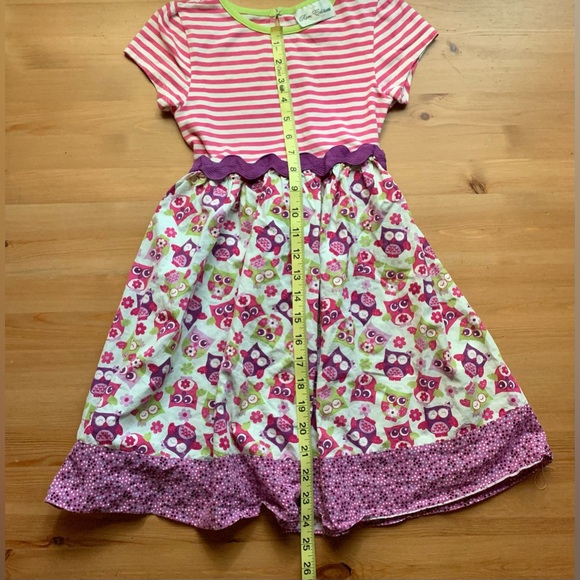 Girls Casual Owl Print Dress - Picture 10 of 14